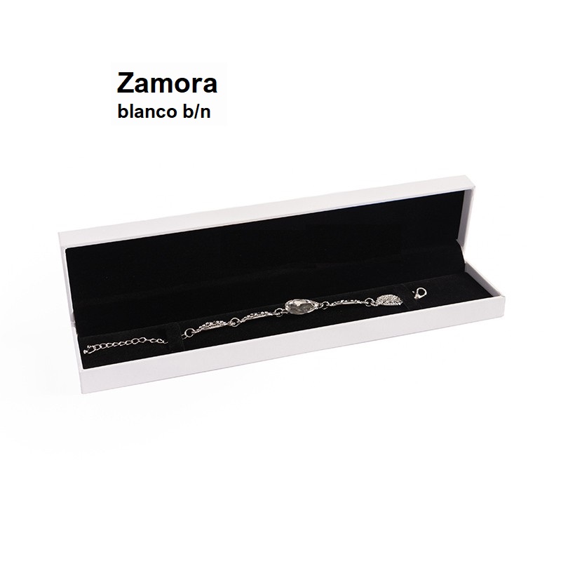 Estuche Zamora blanco pulsera 219x55x22 mm.